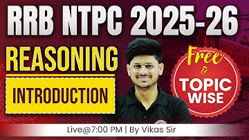 RRB NTPC New Vacancy 2025 | RRB NTPC Reasoning Classes 2025 | RRB NTPC Classes 2025 | Topic Wise