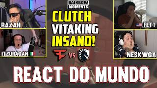 A REAÇÃO DOS STREAMERS NO CLUTCH BIZARRO DO VITAKING CONTRA A LIQUID VALENDO VAGA - FAZE x LIQUID