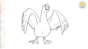 White goose drawing easy | Bird drawing tutorial | How to draw A Goose step by step | #artjanag