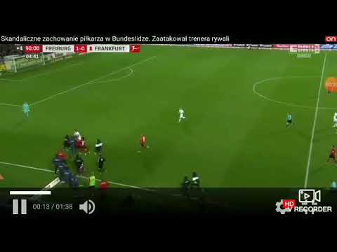 Skandaliczne sceny podczas meczu Freiburg - Eintracht. David Abraham staranował trenera rywali
