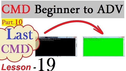 Microsoft Windows Seven Full Tutorial in Pashto Lesson 19 | CMD Part. 10