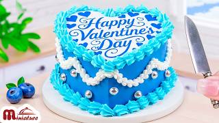 💖 So Soft Mini Blue Valentine’s Day Cake Decorating Ideas | ASMR Cooking Mini Food screenshot 2