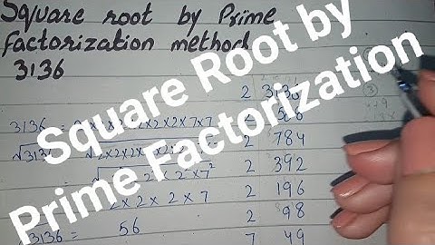 Find Square Root by Prime Factorization Method in Urdu, Square Root of 3136 (√3136)