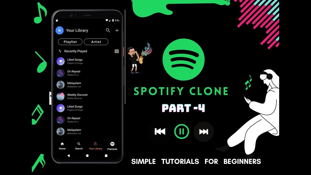 Spotify UI Flutter clone || Spotify clone - PART - 4 - YouTube
