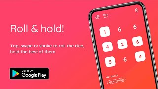 Dice Roller: Up to 100 dice with 100 sides – Android App screenshot 2