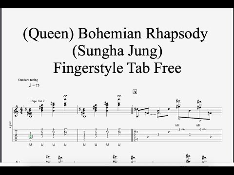bohemian rhapsody fingerstyle tab