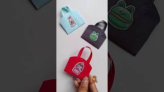 Diy mini paper bag❣️#paper #shorts #paperbag #wrapping #art #papercraft