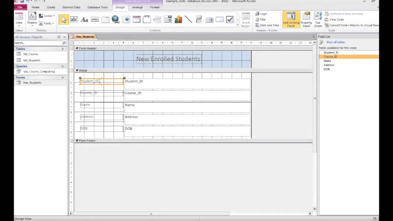 Access Forms and Reports YouTube