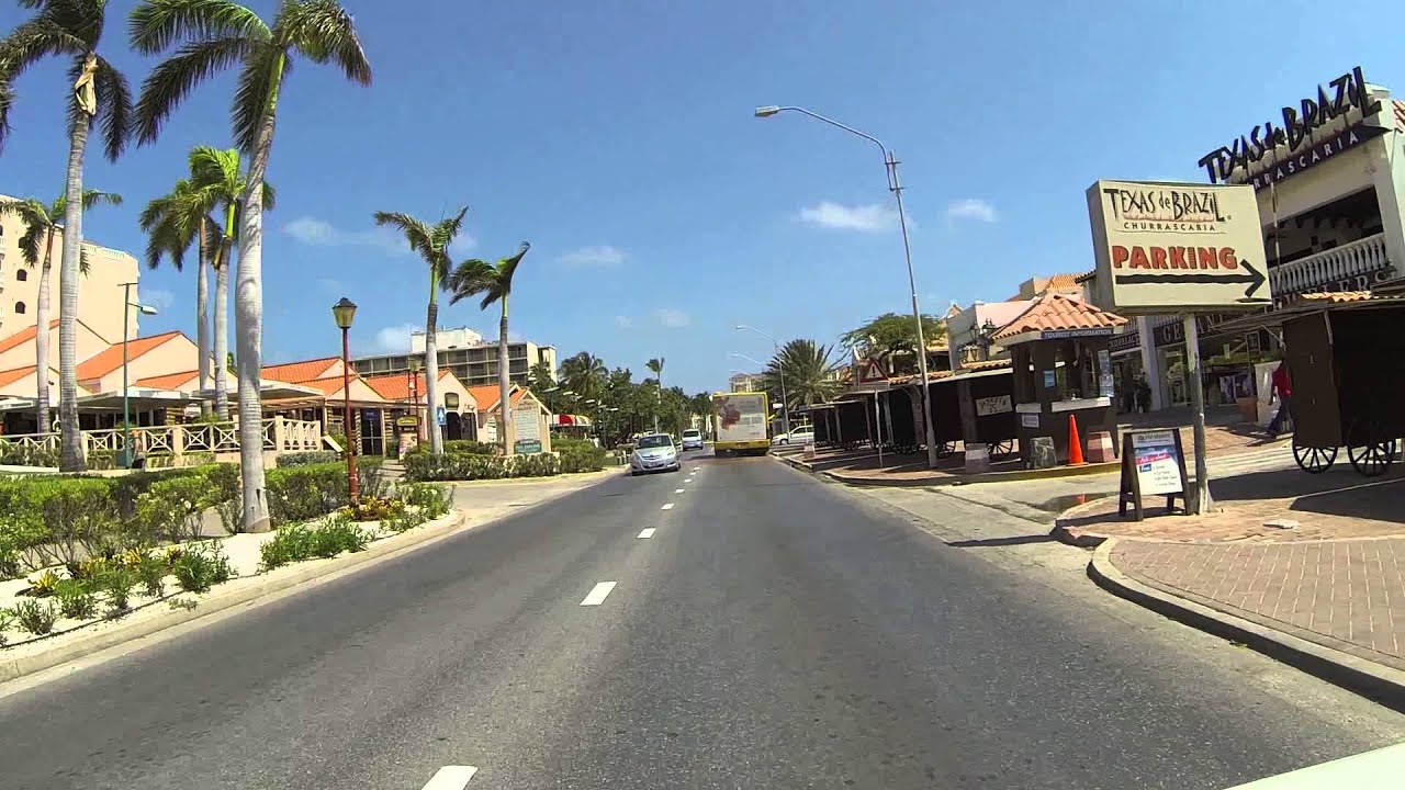 High Rise Hotels Main Street day time, Aruba