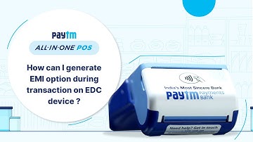 [FAQ] How can I generate EMI option during transaction on EDC device?