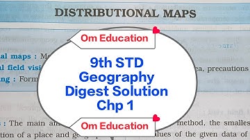 9th STD Geography Digest Solution Chp 1 Distributional Maps @omeducation8606