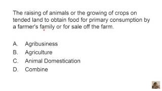 AP Human Geography   Exam Review   Agriculture   Question 32  Farming