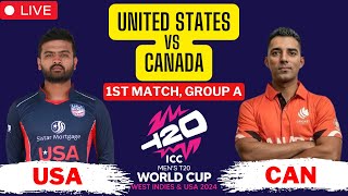 ICC Cricket World Cup 2024 | United States vs Canada, 1st Match, Group A - Live Cricket Prediction