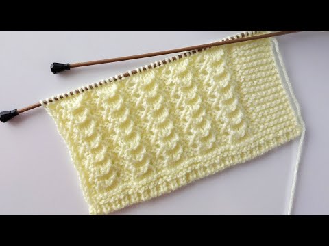 Kasım Çiçeği İki Şiş Kolay Örgü Model Anlatımı ✅️ Yelek Modelleri ✅️ Easy Knitting Patterns