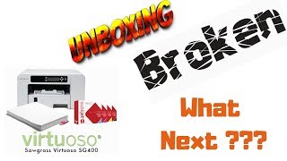 Unboxing my SawGrass SG400 sublimation printer package! Not a good what now??