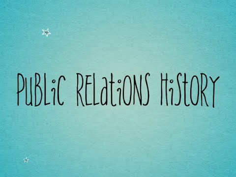 public relation คือ  Update  Public Relations History