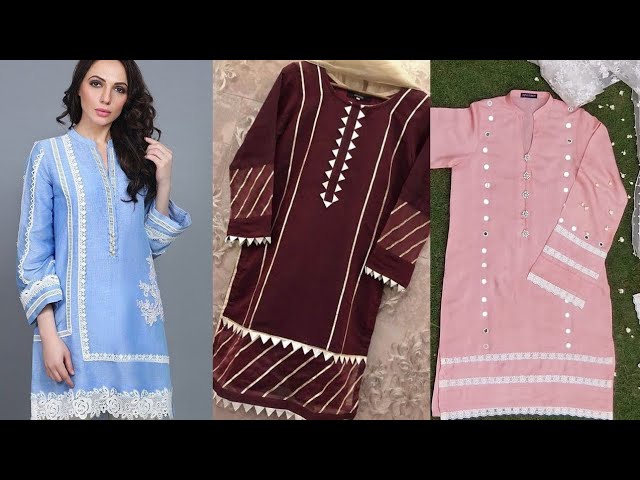 beautiful detailing with cotton lace #detailing | Fashion design clothes,  Stylish dress designs, Kurti designs latest