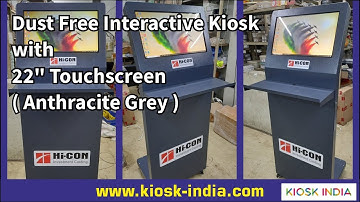 Product Demo: Dust Free Interactive Kiosk with 22" Multi Touch Screen ( Anthracite Grey Color )