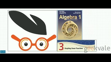Big Ideas Mathematics Graphing Linear Functions 3.1 Part 1