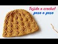 GORRO TEJIDO EN PUNTO PANAL EN RELIEVE - TODAS LAS TALLAS