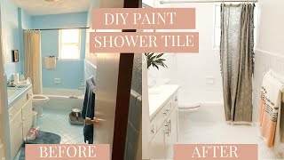 How to DIY Paint Shower Tile  One Year Later Review  RustOleum Tub & Tile Refinishing Kit