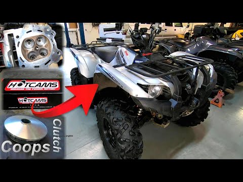 Modified Yamaha Grizzly 700. Hotcam, ported head, Coops clutch 8000 RPM Run