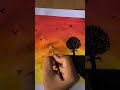 Sunset 🌅  #art #viral #shorts #youtubeshorts #trending #painting #drawing🎨