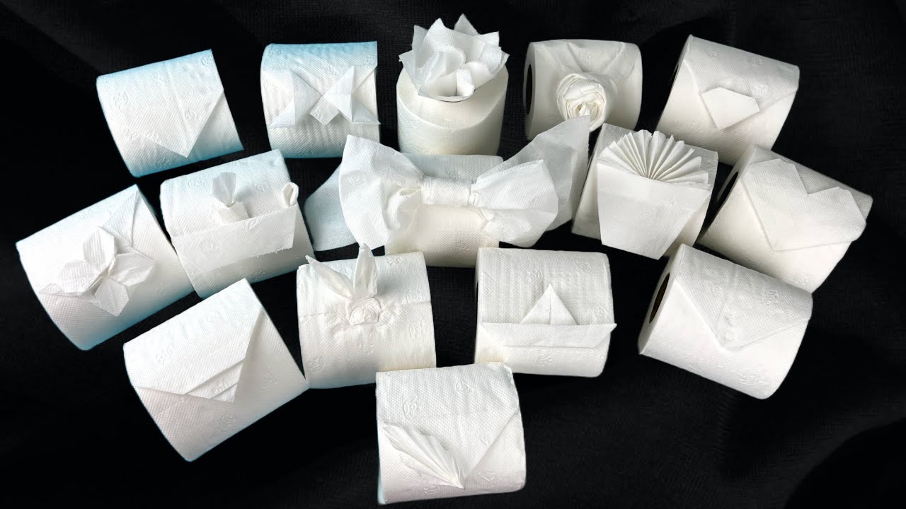 🧻 15 Beautiful Toilet Paper Origami Designs 