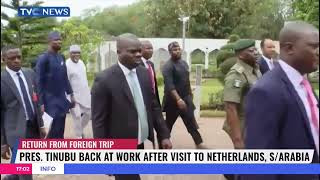 President Tinubu Back At Work After Visit To Netherlands, Saudi Arabia