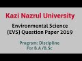 program Discipline Bengali Question Paper Kazi Nazrul ...