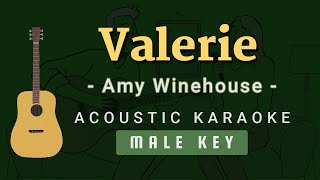 Valerie - Amy Winehouse [Acoustic Karaoke | Male Key]