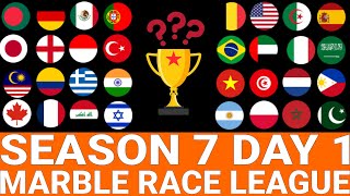 Marble Race League Season 7 DAY 1 Marble Race in Algodoo