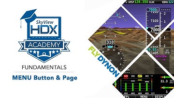 MENU Button & Page | SkyView HDX Academy