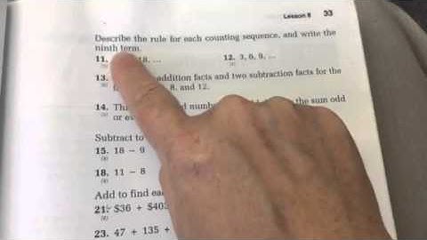 Reading of Saxon Math 6/5 Lesson 8