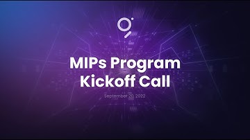 MIPs Kickoff Meeting