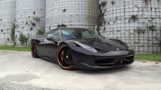 Ferrari 458 italia spider black start up exhaust sound interior
exterior onboard ride acceleration at prestige imports miami for more
information about the c...