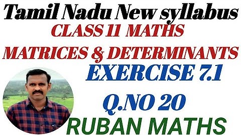 TN Class 11th Maths, Exercise 7.1,q. no.20