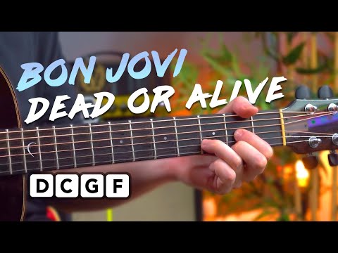 Play Wanted Dead Or Alive By Bon Jovi - 4 Easy Chords x Classic Intro!