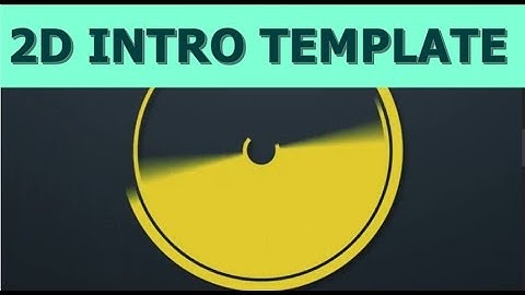 FREE 2D Intro Template After Effects CS6 2D Intro Template - Abstract #2(NO PLUGINS REQUIRED)