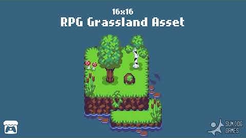 16x16 RPG Grassland Tiles Release #gameassets #gamedev #pixelart