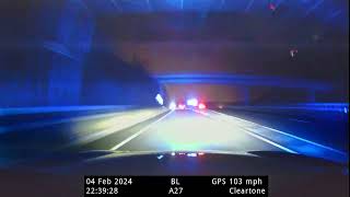 Dangerous driver crashed on A27 after speeding at 115mph