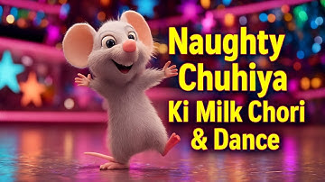 Naughty Chuhiya Ki Milk Chori & Dance | Cute 3D Mouse Cartoon | Kids Funny Rhyme