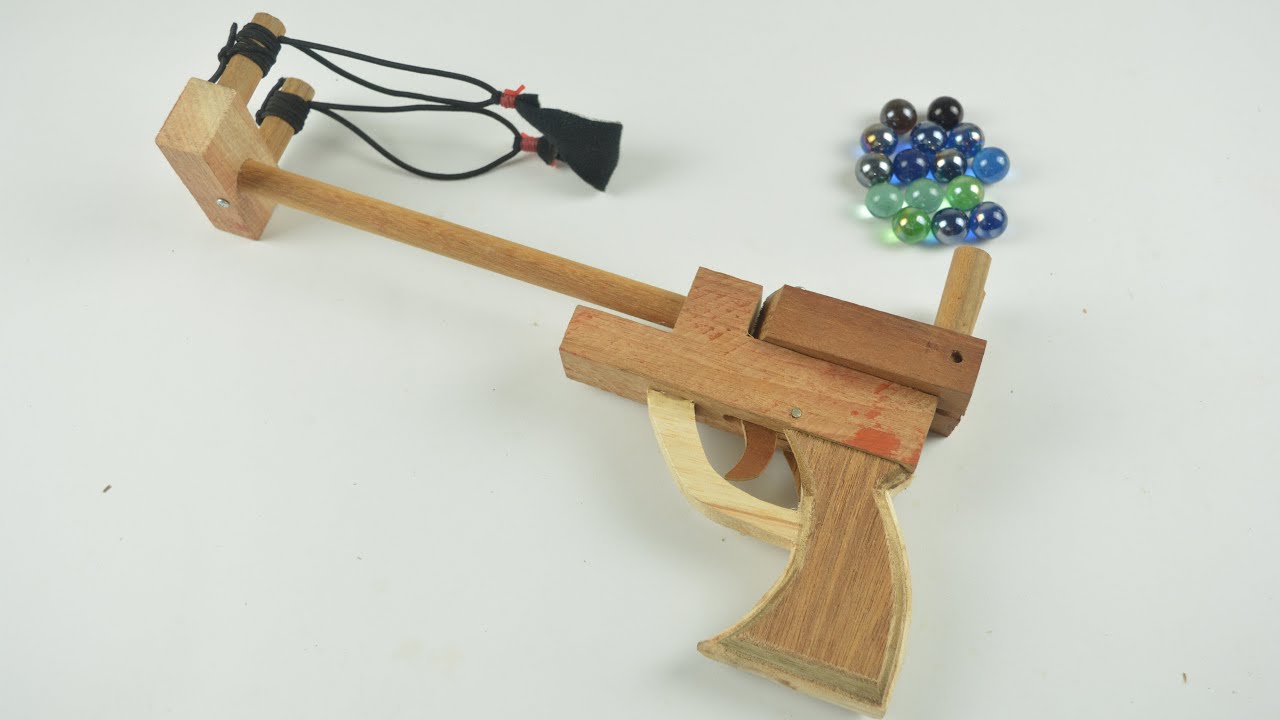 How to make a marble slingshot, you can make at home YouTube
