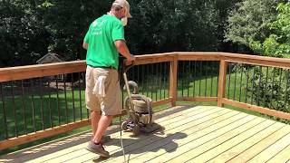How to sand a deck floor