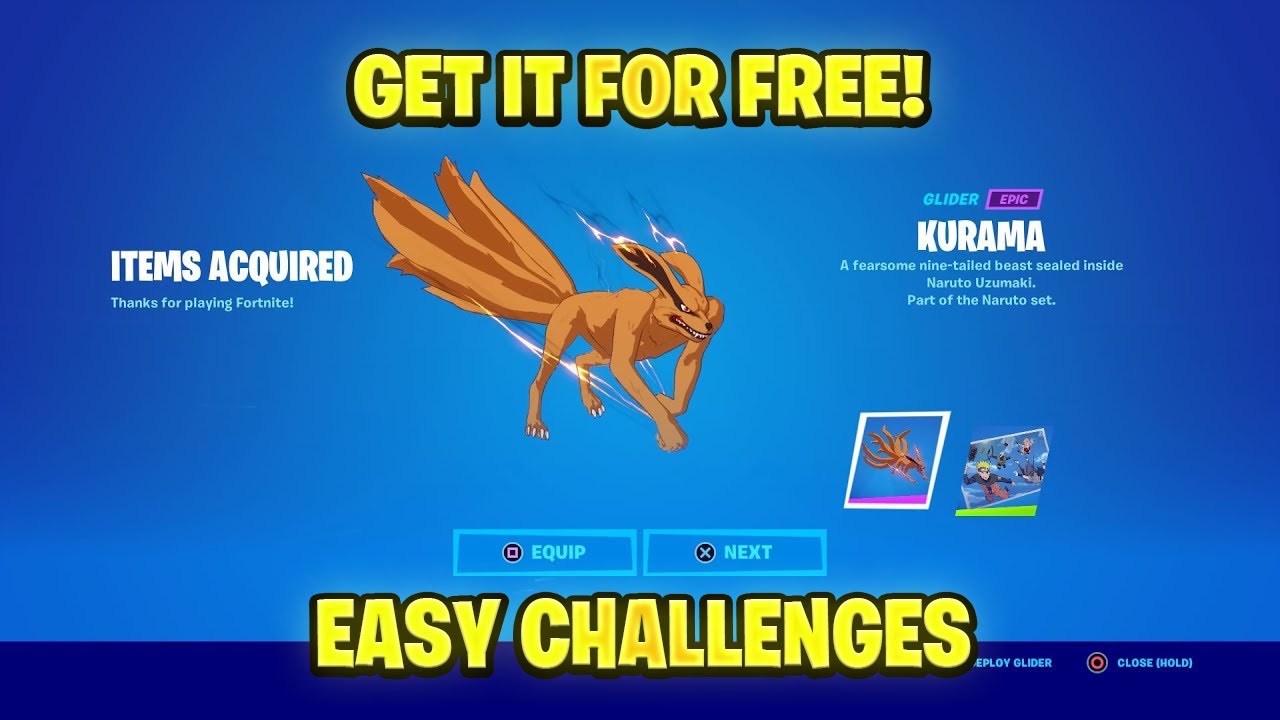 How To Complete All NINDO Challenges In Fortnite! (Kurama Glider For FREE) YouTube