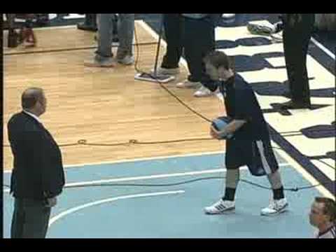 longest trampoline flip dunk of 19'6" set on 5.2.08 during a Utah Jazz playoff game.