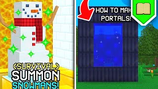 🌀 HOW TO MAKE PORTALS! + SUMMON SNOWMANS! | @XREALM 🐼 screenshot 5