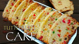 Tutti Frutti Cake | Bakery Style Dry Fruit Cake | Vanilla Fruit Cake Recipe