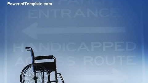 Handicapped PowerPoint Template by PoweredTemplate.com