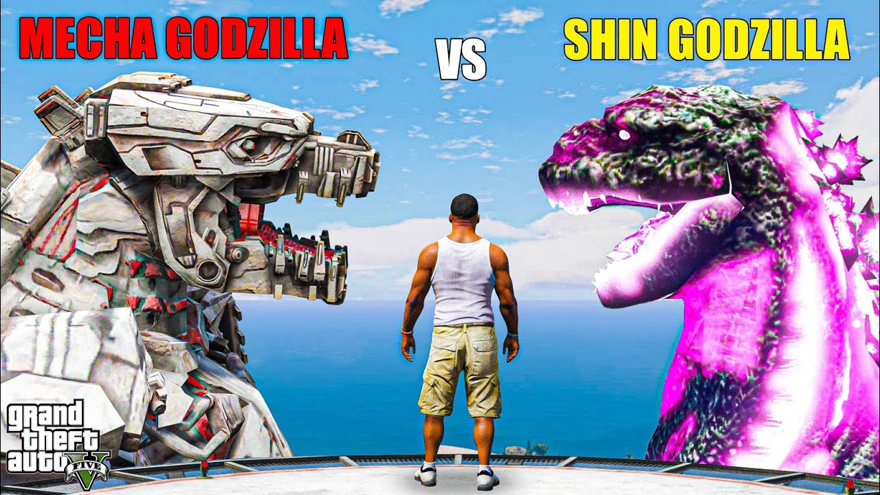 MECHA GODZILLA VS SHIN GODZILLA IN GTA 5 | BATTLE OF MONSTERS
